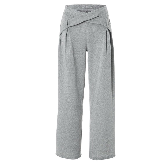 DHFJKG Pants For Women Casual Summer Loose Fit Straight Leg Pleated Pants Solid Color Daily Wear Stylish Trousers