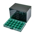 thumbnail image 4 of Organizador de joyería Caja de almacenamiento de uñas 120 cuadrículas Gabinete de contenedor de organización para anillos Beeds Parring oscuro, 4 of 10