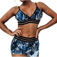 thumbnail image 2 of Hyknon Swim Suits for Women Fashion Bikini With Chest Pad Without Steel Support Strap Split Swimsuit Beach Two Piece Set Push up High Cut Bathing Suit for Women, 2 of 5
