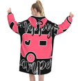 thumbnail image 3 of Harlequin Vintage Or Argyle Blanket Hoodies For Women And Men Adult Oversize Wearable Blanket Hoodies For Soft And Warm, 3 of 9