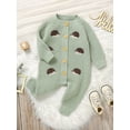 thumbnail image 4 of Michellecmm Baby Girls Boys Sweater Rompers Hedgehog Pattern Buttons Long Sleeve Toddler Fall Bodysuits Jumpsuits, 4 of 9