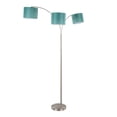 thumbnail image 4 of LumiSource 84" Metal Floor Lamp with Three Lights & Linen Shades Brushed Nickel w/ White Shade, 4 of 5