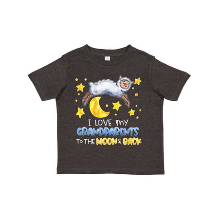 

Inktastic I Love My Grandparents to the Moon and Back Cute Sheep Gift Toddler Boy or Toddler Girl T-Shirt