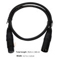 thumbnail image 2 of 2pcs Xlr Cable 2m Male To Female Microphone Cord 3-pin Speaker System Mic Cable, 2 of 8