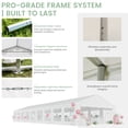 thumbnail image 3 of Erommy 20x60 ft Heavy Duty Party Tent, Large Outdoor Wedding Tent with Removable Sidewalls & 2 Roll-Up Doors，White, 3 of 9