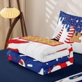thumbnail image 5 of Homewish Sport Ball Games Kids Zipper Twin Comforter Sets with Fitted Sheet and 2 Pillowcases,Baseball Theme First Letter K Zipper Bedding Set For Boys,Navy Blue Reversible,4-Piece, 5 of 7