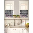 thumbnail image 5 of Spring Floral 2 Panel Kitchen Curtains for Small Windows, Black White Checkered Farmhouse Butterfly Bathroom Tier Curtain, Short Window Treatment for Bedroom/Living Room 55"x24", 5 of 6