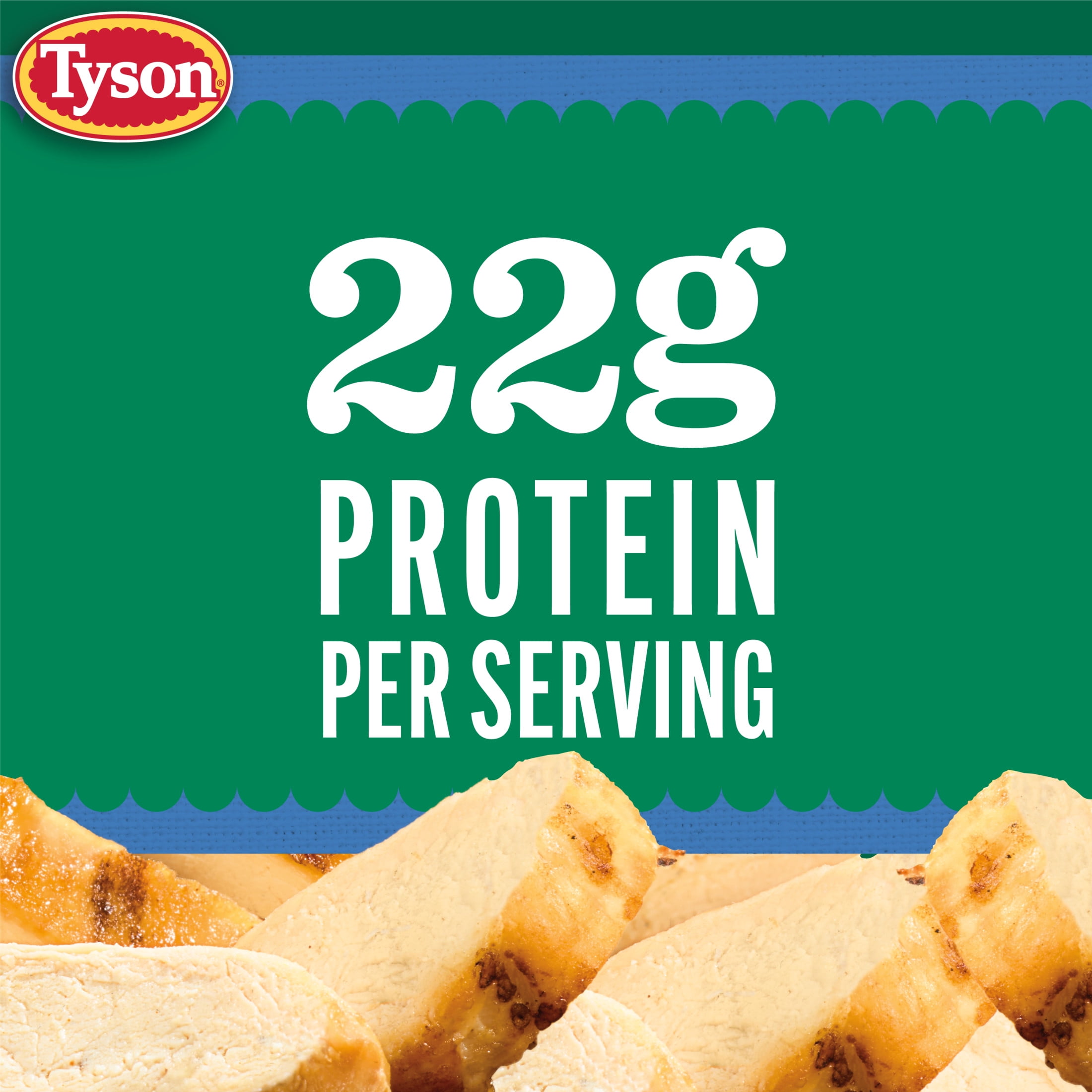 Tyson Grilled Chicken Breast Strips, 22 oz (Frozen, Fully Cooked)