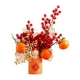 thumbnail image 2 of 2 juegos de flores artificiales chinas tradicionales en maceta para centro de mesa decorativo Estilo A 26x15x29cm Estilo B 27x14x28cm, 2 of 9
