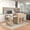 wood, variant on CBJCBJ Kitchen Island with Storage | Expandable Retractable on Wheels 71.65" L | Space-Saving of Island Cart White