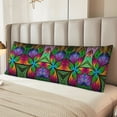 thumbnail image 6 of Body Pillow Cover, Multicolored Beautiful Flower Body Pillow Cases with Zipper Soft Breathable Smooth Skin Friendly Long Pillow Case 20x60 inches, 1Pcs, 6 of 7