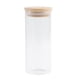 thumbnail image 4 of Frasco de vidrio transparente de 380 ml, recipiente hermético para almacenar alimentos, para té, café, azúcar, sal (6,5 x 15 cm, con tapa de bambú), 4 of 8