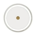 thumbnail image 5 of Hunter - Brookside 2-light Luxe Gold, Medium Size Flush Mount Light, Dimmable, Transitional Style, Drum Shaped, for Bedrooms, Dining, Living Rooms - 48122, 5 of 8