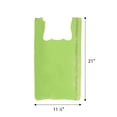 thumbnail image 2 of SSWBasics Lime Green Plastic T-Shirt Bags - Case of 1000, 2 of 6