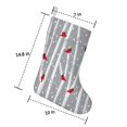 thumbnail image 5 of 3 Pcs Christmas Stockings,Gray Christmas Cardinal Bird Pattern Stockings Christmas,14.8'' Xmas Stockings,Christmas Party Favors,Christmas Party Decorations,Christmas Stockings Personalized, 5 of 5
