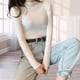 thumbnail image 3 of Suéter de para mujer, jersey básico, medio cuello alto, ropa informal ajustada blanco jinwen Suéter de punto de mujer, 3 of 8