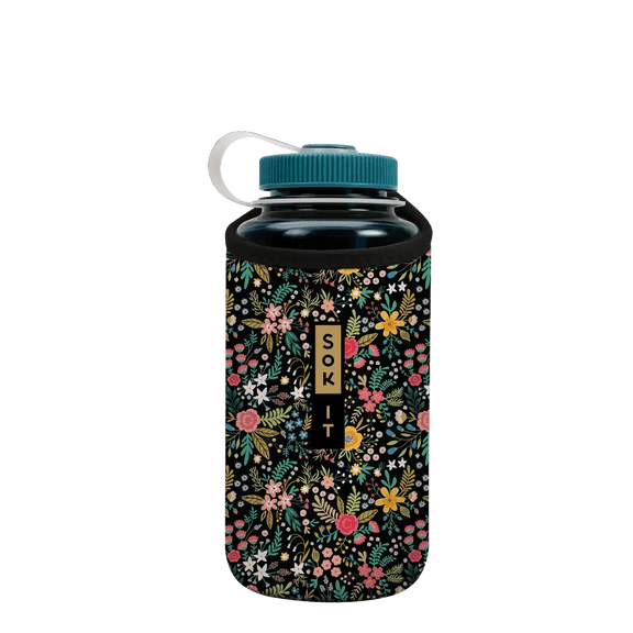 Sok It BotlSok Water Bottle Sleeve Insulated Neoprene Cover Fits 32oz Nalgene