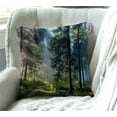thumbnail image 3 of Nature Misty Cotton Linen Throw Pillow Case Cushion Cover Home Office Decorative for Sofa Living Room Square 18 X 18 Inches, 3 of 4