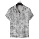 thumbnail image 3 of Camisas Para Hombre Casual Camisa hawaiana casual de manga corta de ajuste regular para hombres (Black, XXL), 3 of 4