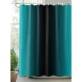 thumbnail image 2 of Teal Black Ombre Shower Curtain Set, Waterproof Shower Curtains for Bathroom, Gradient Contemporary Abstract Art Washable Fabric Cloth Bath Curtain for Bathtub Decoration with Hooks 48x72 Inches, 2 of 6