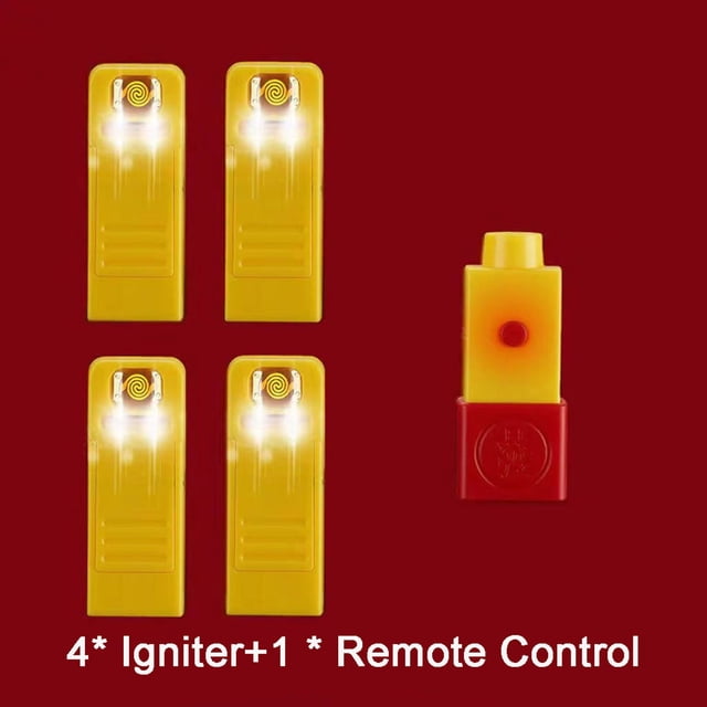 YoGold Remote Control Electric Lighter With LED Light, USB Charging, 10M Effective Distance, Flameless & Windproof, For Candles, Camping, Kitchen, Emergency (4 lighters + 1 Remote Control) B