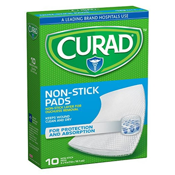 Curad Serviettes Antiadhésives, 3 Pouces X 4 Pouces 10 Unités