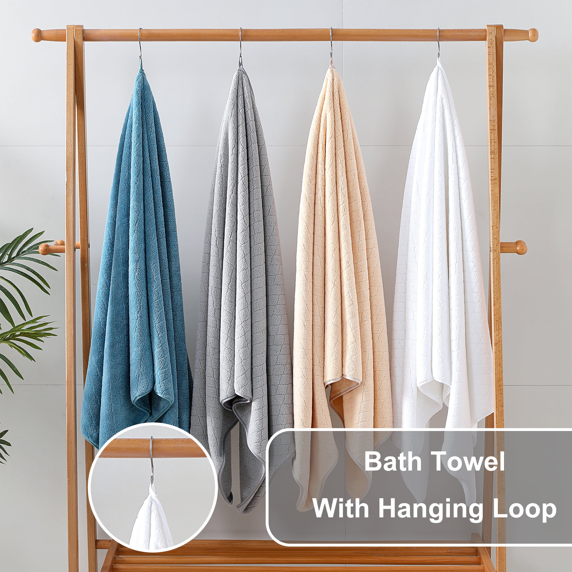 Jessy Home 6 Piece Towel Set White Soft Bath Towel Set for Bathroom-2 Bath Towels, 2 Hand Towels, 2 Washcloths Highly Absorbent Bath Sheet for Hotel & Spa