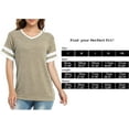 thumbnail image 5 of HTOOQ T-Shirts à Manches Courtes et Col V pour Femmes Été Tuniques Amples Tops Chemises Décontractées, 5 of 5