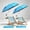 Sky Blue, variant on 2 Pack 42 Inch Double Canopy Beach Chair Umbrella with Clamp, UPF50+ Clip on Beach Umbrella with 360 °   Swiwel Arm & Adjustable Clip, Portable Sun Shade for Wheelchair, Stroller, Camping