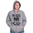 thumbnail image 4 of In God We Trust Christian Patriotic Zip Up Hoodie Men's Women's Brisco Brands S, 4 of 6