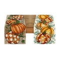 thumbnail image 3 of 13" * 48" Fall Pumpkin & Eucalyptus Leaves Printed Table Runner, Thanksgiving Decorative Tablecloth for Dining Table, TV Stand & Shoe Cabinet, Perfect Halloween & Thanksgiving Decorations, 3 of 8