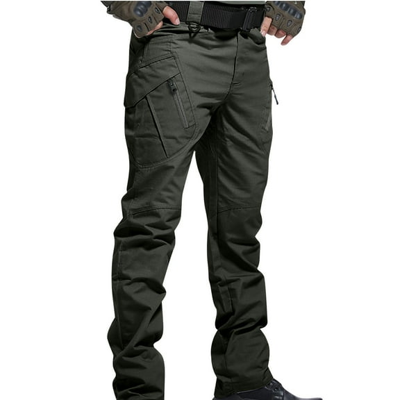 Men's Baggy Cargo Pants Trendy Parachute Pants - Loose Fit, Adjustable Drawstring, Pockets, Streetwear/ Hop Style