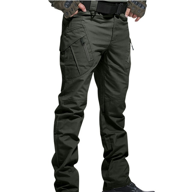 Pantalones cargo holgados para hombre, pantalones paracaidistas de moda: corte holgado, cordón ajustable, bolsillos, estilo urbano/hip hop