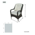thumbnail image 5 of Direct Wicker 4 Seat Square Gas Fire Pit Dining Table with Rattan Chair, Brown Patio Dining Set, 5 of 10