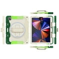 thumbnail image 2 of Decase for iPad Pro 12.9 2022/2021/2020/2018  Military Grade Protection Case,Built-in Hand Strap,Rotation Ring Stand,Rugged Shockproof Heavy Duty Drop Proof Protective Cover,Green, 2 of 8