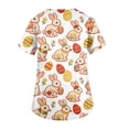thumbnail image 4 of Fgvctg Womens Easter Scrub Tops Cute Bunny Graphic V Neck Short Sleeve Tops Scrubs Funny Work Medical T Shirts Oversized Scrub Nurse Uniforms Workwear Shirts with Pockets Red S, 4 of 5