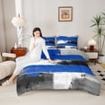 thumbnail image 4 of Manfei Teens Adults Abstract Oil Painting 3 Pieces Queen Comforter Set,Vintage Aesthetic Ultra Soft Bedding Sets,Retro Gradient Minimalist Bedding Comforter Set Breathable,Breathable Home Decor, 4 of 8