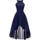 thumbnail image 4 of Vestido de cóctel para mujer, vestidos de fiesta irregulares sin mangas., 4 of 5