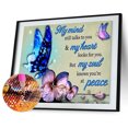 thumbnail image 2 of Kit de pared de pintura de diamante mariposa inglés completo redondo Rhinestone Hugtrwg Para estrenar, 2 of 9