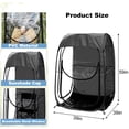 thumbnail image 3 of Portable Pop Up Sports Tent, Ideal Shelter for Outdoor Sports Events, Fishing and Camping, Protection from Cold Wind and Rain, Black, 3 of 8