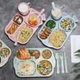 thumbnail image 3 of TidBay 1 Set Kids Tableware Set Drop Resistant Anti-hot Bowl Spoon Fork Baby Six-piece Cutlery Set for School, 3 of 8