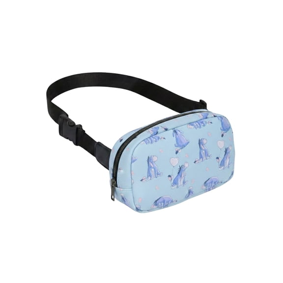 Disney Eeyore Belt Bag, Blue Faux Leather Fanny Pack Waist Bag for Women & Teens