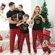 thumbnail image 2 of Pijamas familiares a juego de Navidad, conjunto de Pijamas cortos negros de Dachshund a través de la nieve, 2 of 3