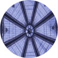 thumbnail image 1 of Ahgly Company Machine Washable Indoor Round Transitional Blue Area Rugs, 6' Round, 1 of 7
