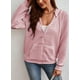 thumbnail image 4 of Sudadera con capucha SHEWIN Oversized Waffle Knit Rosa para mujer, 4 of 8