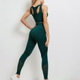 thumbnail image 3 of 2 Piece Set Outfits for Women 2 Piece Sets Clothing Set Female Round Neck Sleeveless Tops Pants Sets Cargo Pant Style S_43 Women's Tracksuits Green XL, 3 of 4
