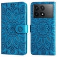 thumbnail image 3 of Funda tipo cartera GANGXUN para Xiaomi Poco F6 Pro , diseño girasol, cuero PU, soporte, cierre magnético, tarjetero, 3 of 5