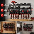 Lockable Power Tool Storage Rack Power Tool Organizer, Wall Mount 4-Layer Garage Storage Rack with 8 ...