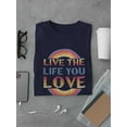 thumbnail image 3 of Retro Slogan Live Life Love T-Shirt Men -Image by Shutterstock, Male Medium, 3 of 4