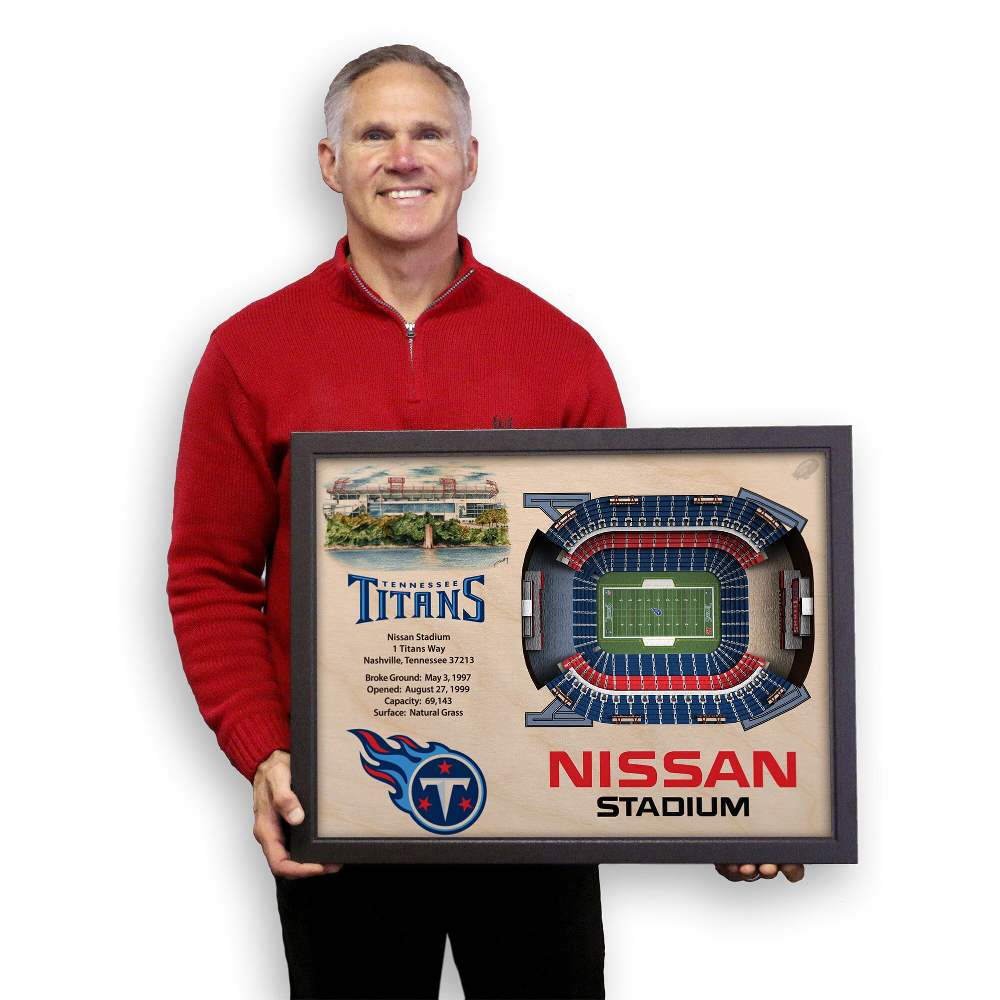 YouTheFan NFL Tennessee Titans 25-layer Stadiumview Wall Art